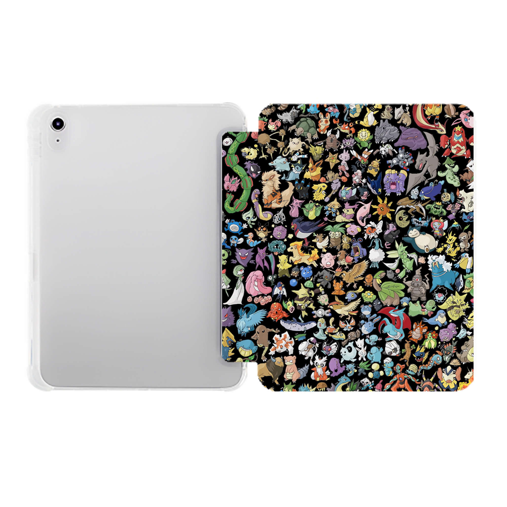 （画像用） ポケットモンスター Pokémon IPad ケース ペン収納付き 三つ折りスタンド PUレザー×シリコン 対応機種9.5/10.5/10.9インチ